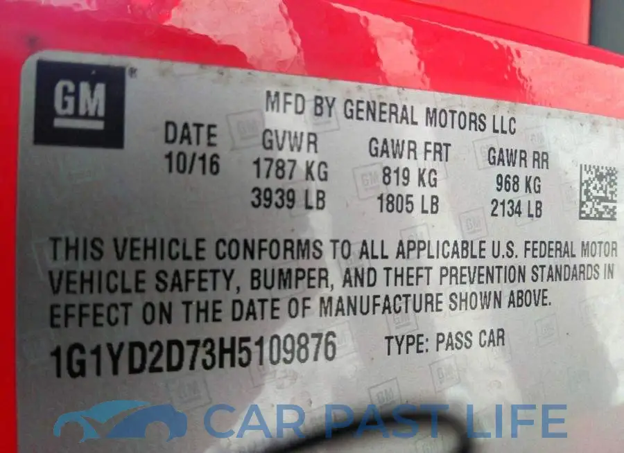 1G1YD2D73H5109876# 9