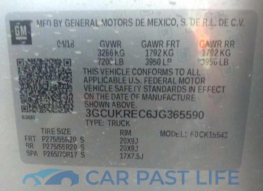 3GCUKREC6JG365590# 9
