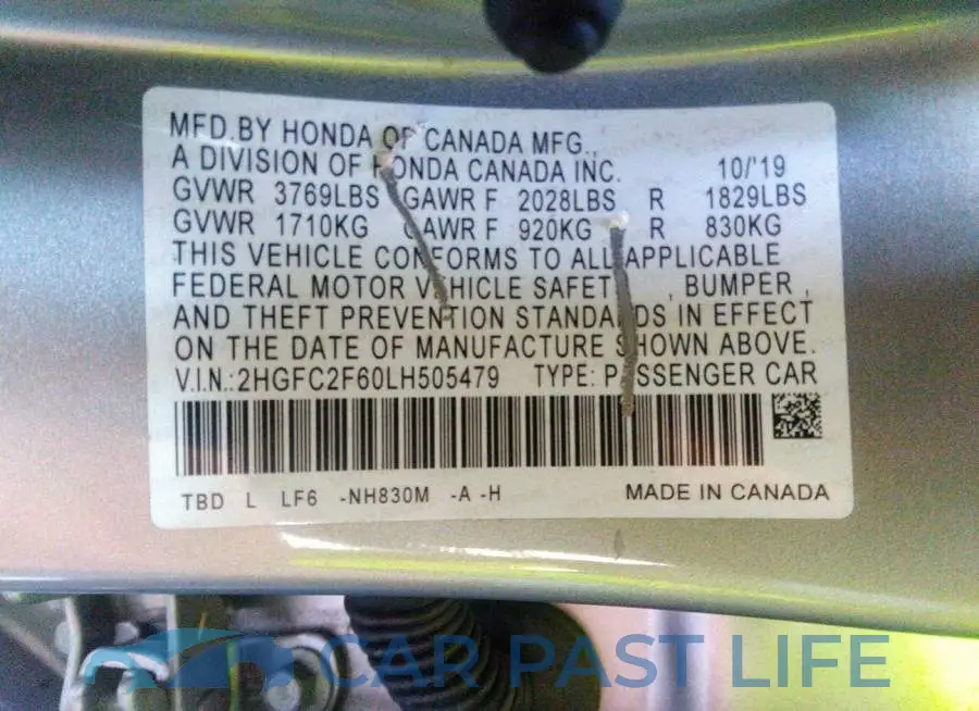 2HGFC2F60LH505479# 9