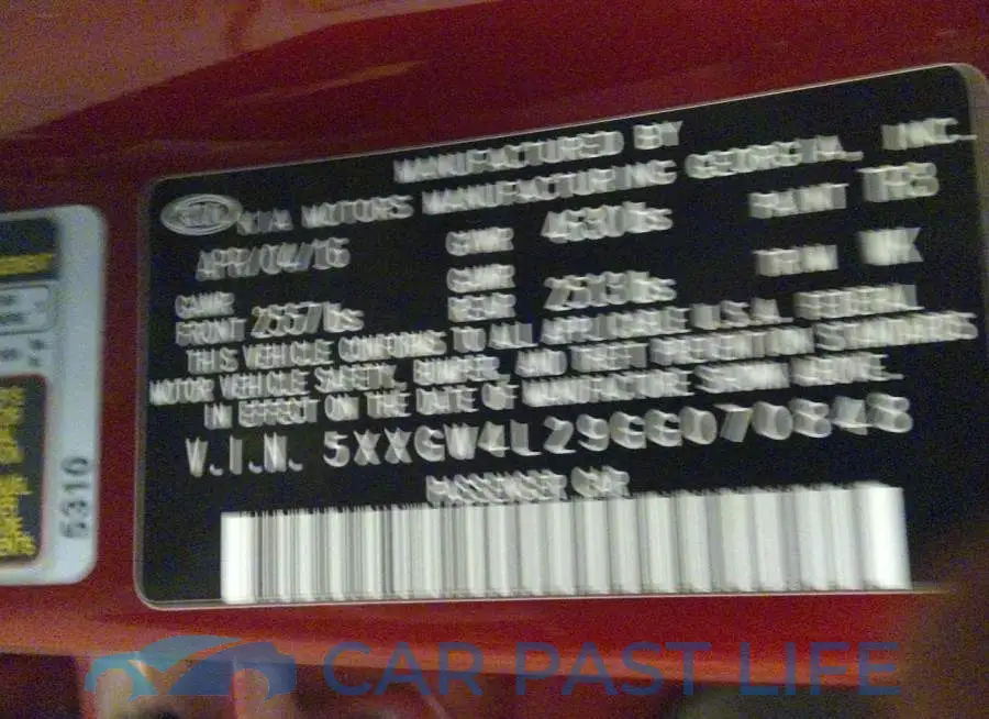 5XXGW4L29GG070848# 9