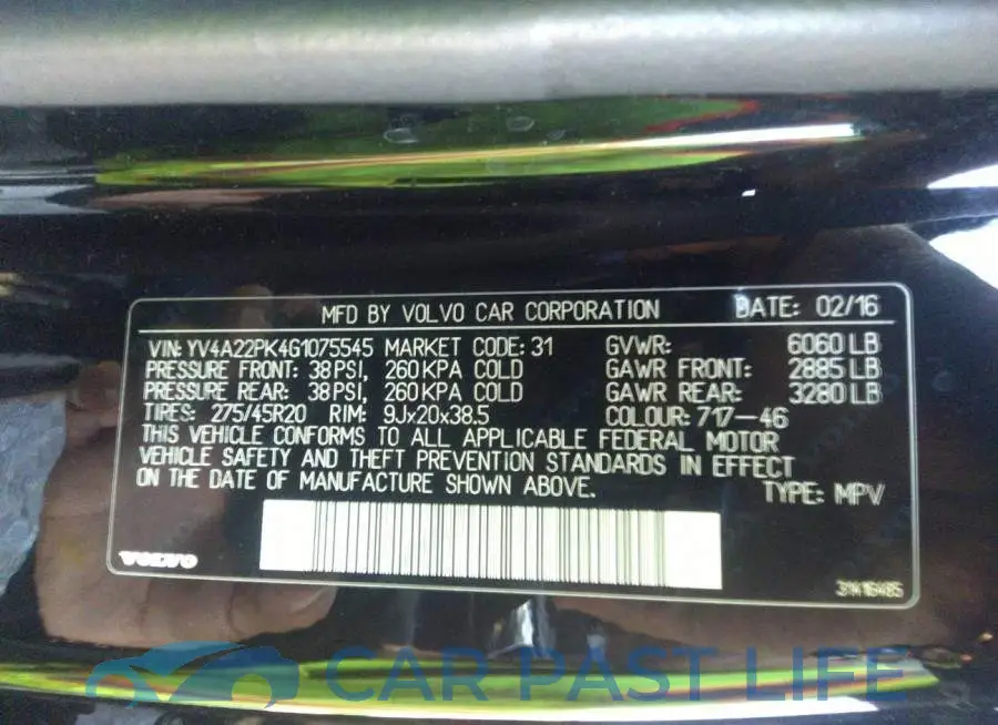 YV4A22PK4G1075545# 9