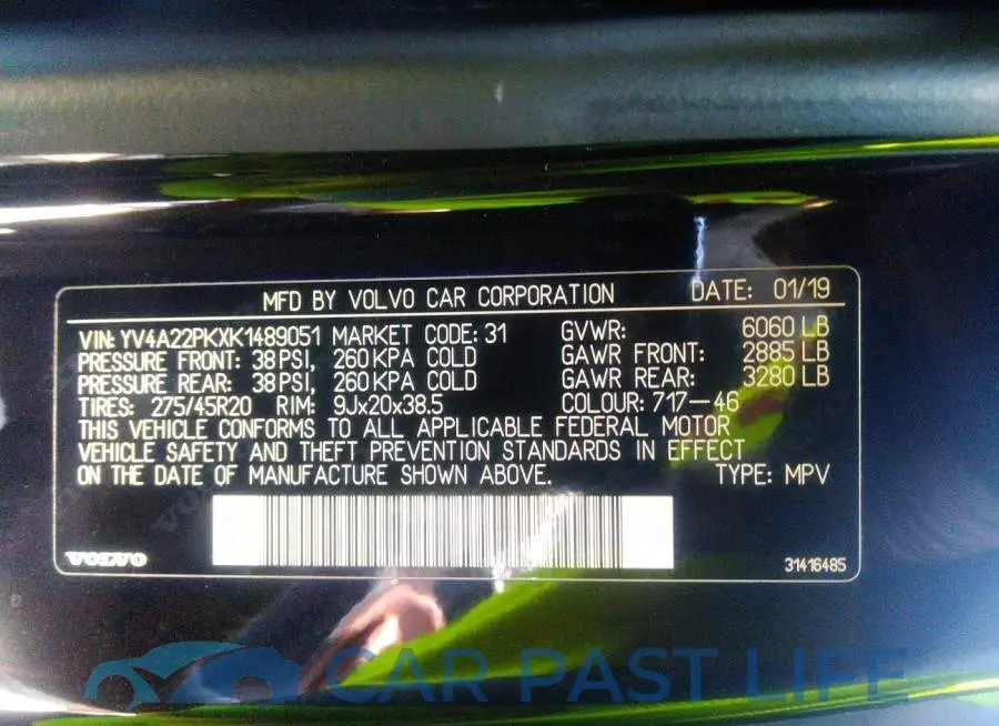 YV4A22PKXK1489051# 9