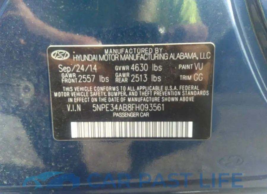 5NPE34AB8FH093561# 9