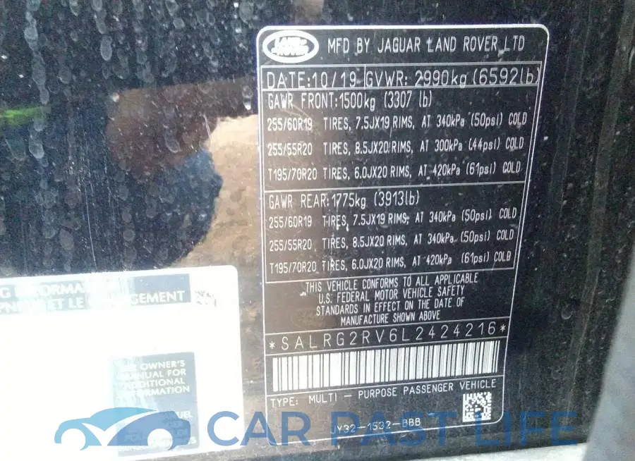 SALRG2RV6L2424216# 9