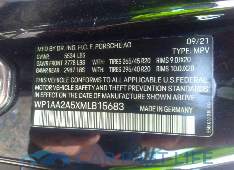 WP1AA2A5XMLB15683# 9