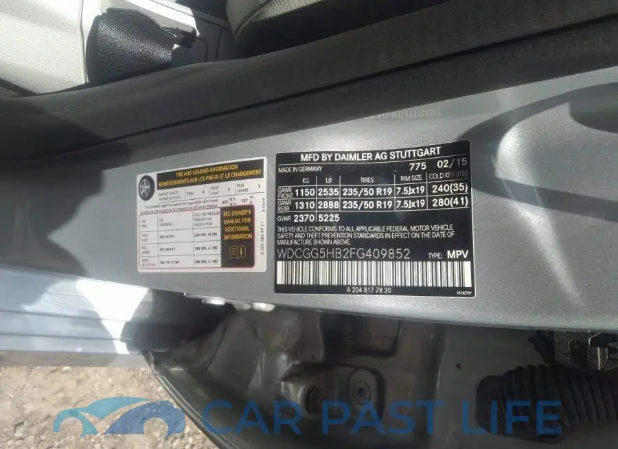 WDCGG5HB2FG409852# 9