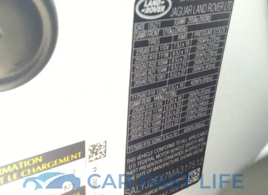 SALYJ2EX7MA317512# 9