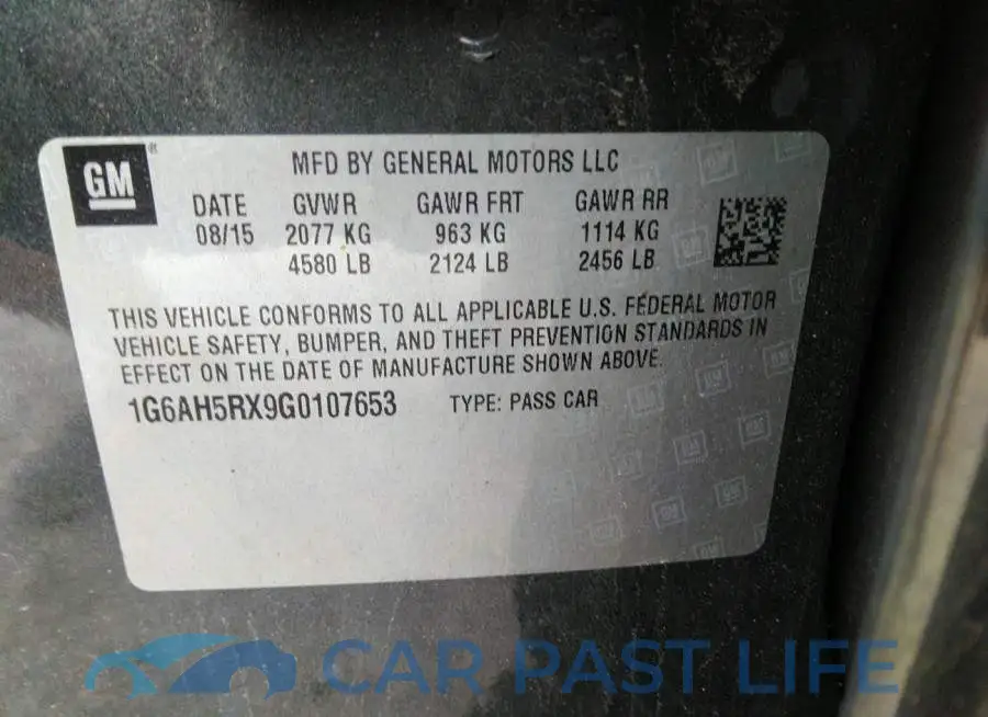 1G6AH5RX9G0107653# 9