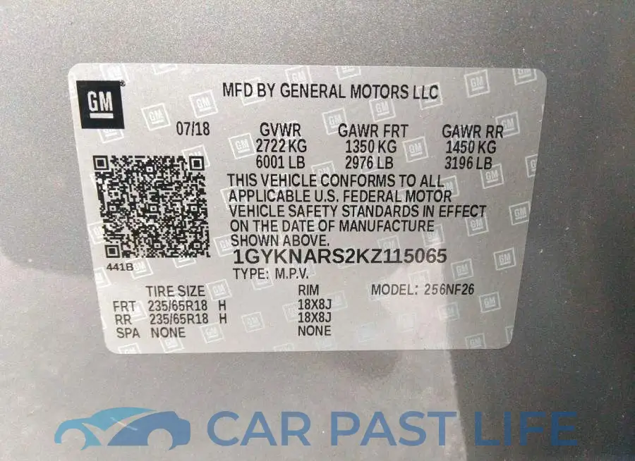 1GYKNARS2KZ115065# 9