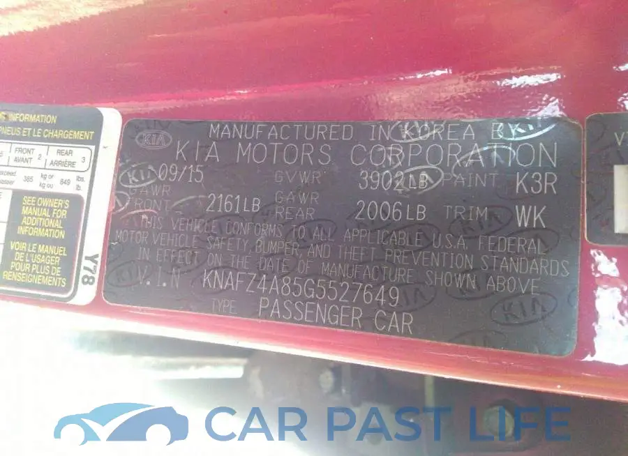 KNAFZ4A85G5527649# 9