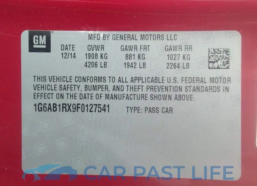 1G6AB1RX9F0127541# 9