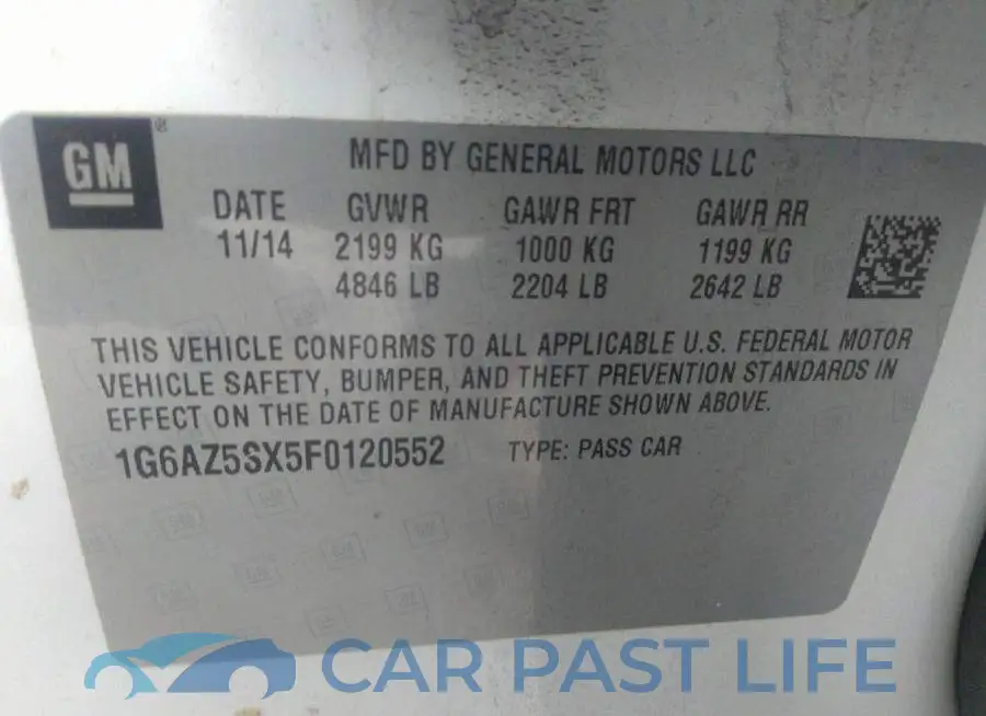 1G6AZ5SX5F0120552# 9