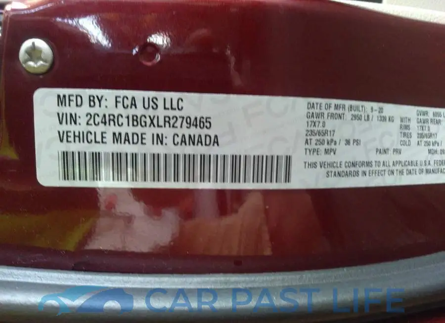 2C4RC1BGXLR279465# 9