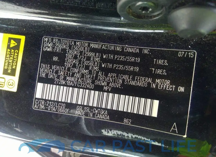 2T2BK1BA7FC332400# 9