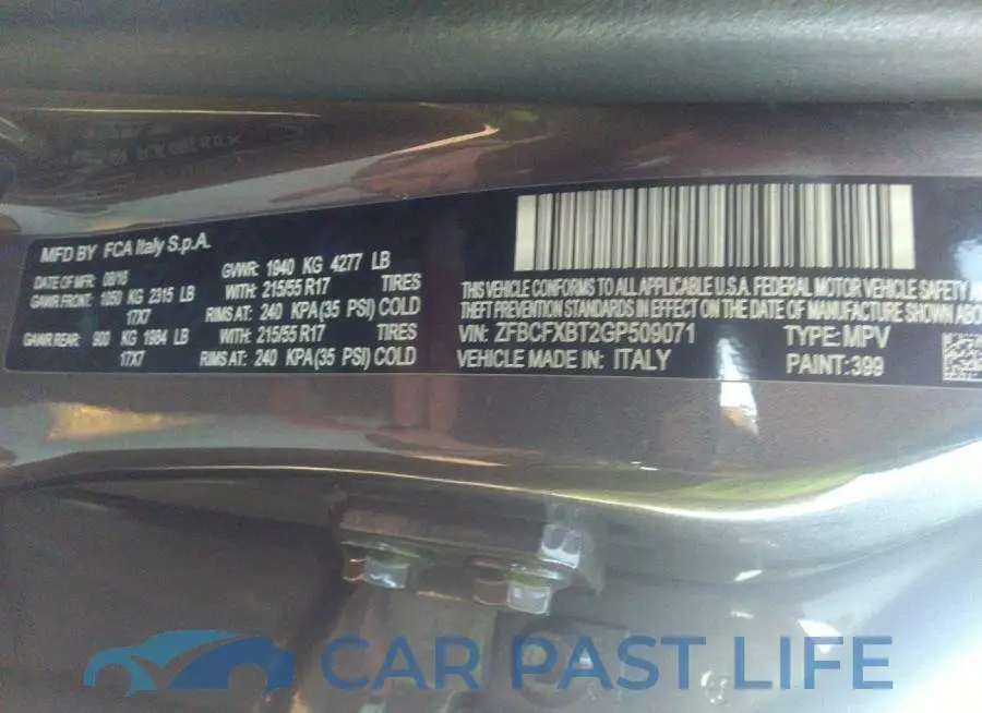 ZFBCFXBT2GP509071# 9