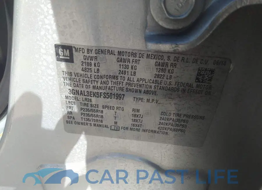 3GNAL3EK5FS501997# 9