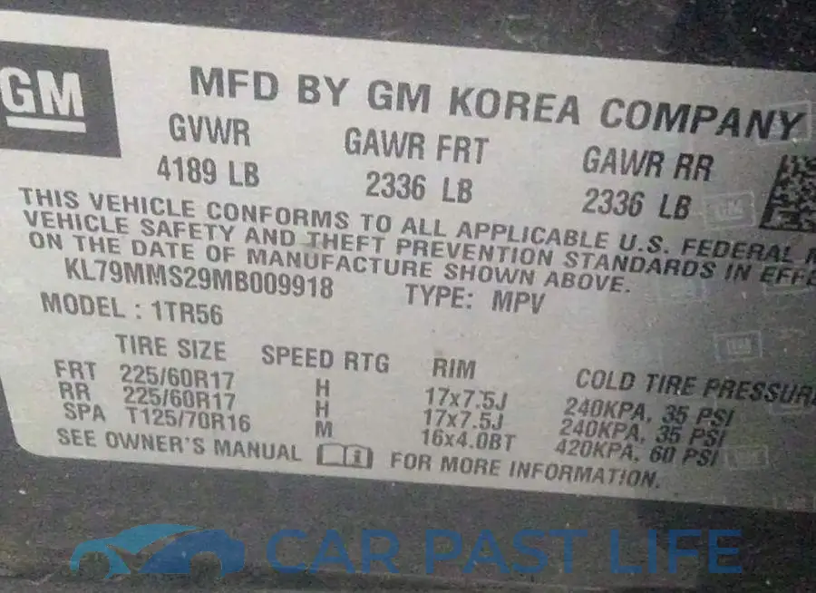 KL79MMS29MB009918# 9