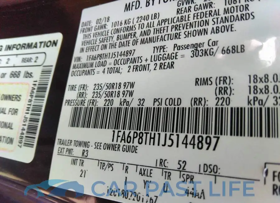 1FA6P8TH1J5144897# 9