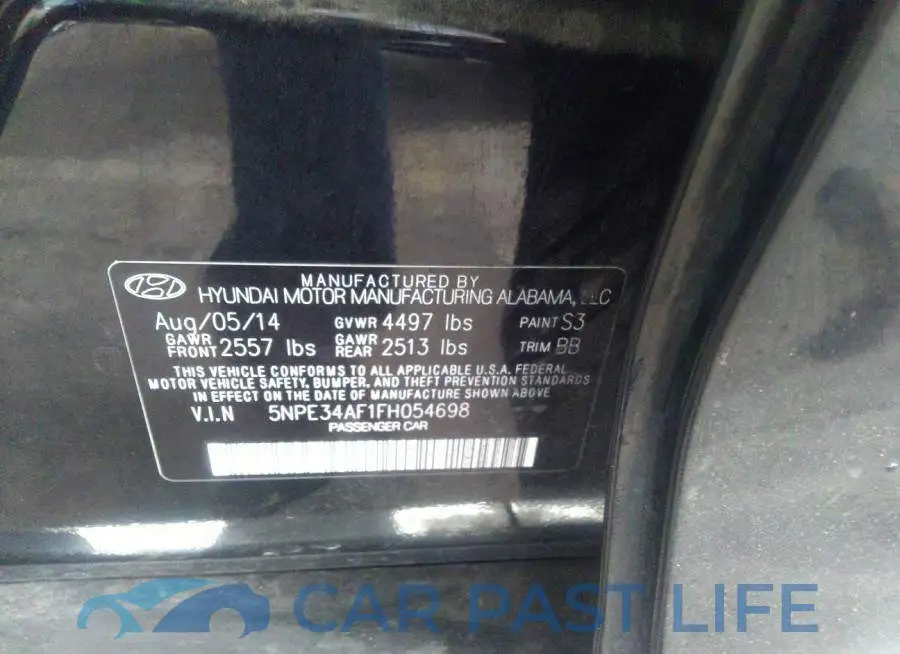 5NPE34AF1FH054698# 9