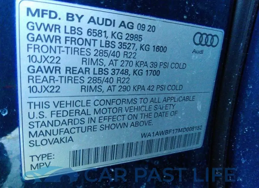 WA1AWBF17MD008152# 9