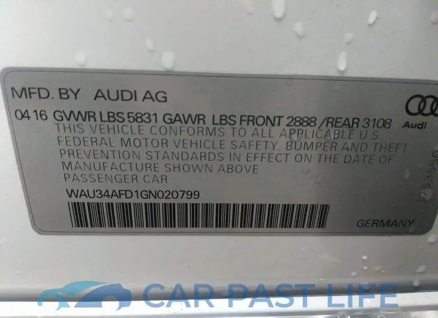 WAU34AFD1GN020799# 9