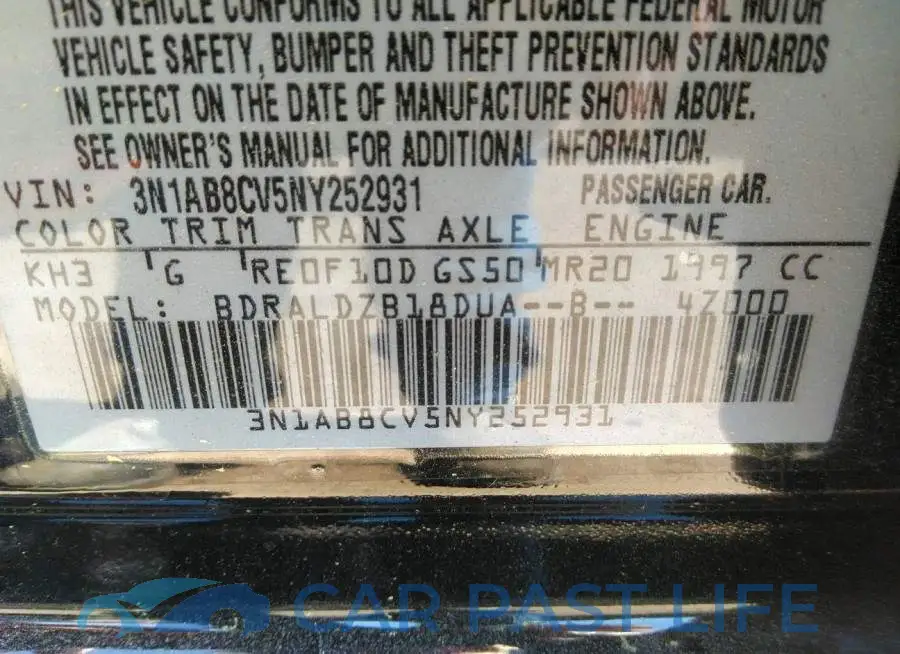 3N1AB8CV5NY252931# 9