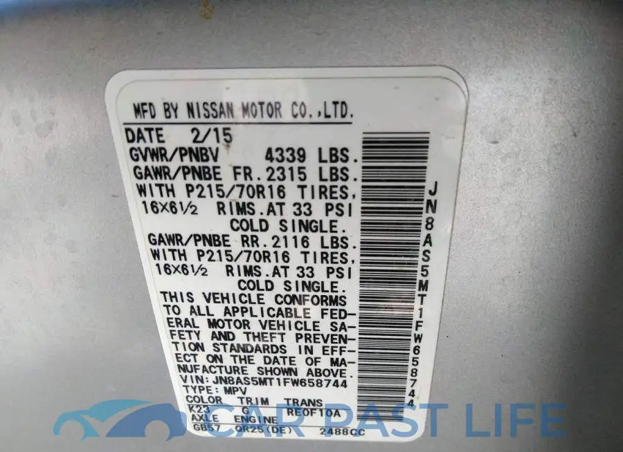 JN8AS5MT1FW658744# 9