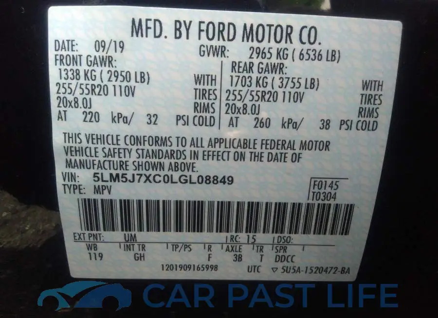 5LM5J7XC0LGL08849# 9