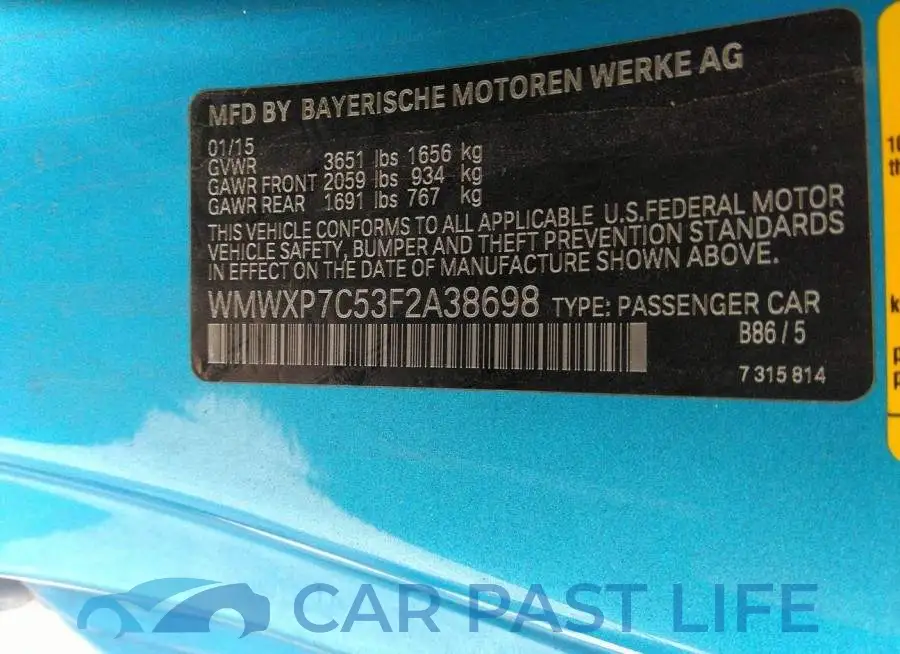 WMWXP7C53F2A38698# 9