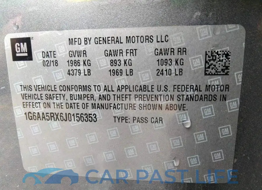 1G6AA5RX6J0156353# 9