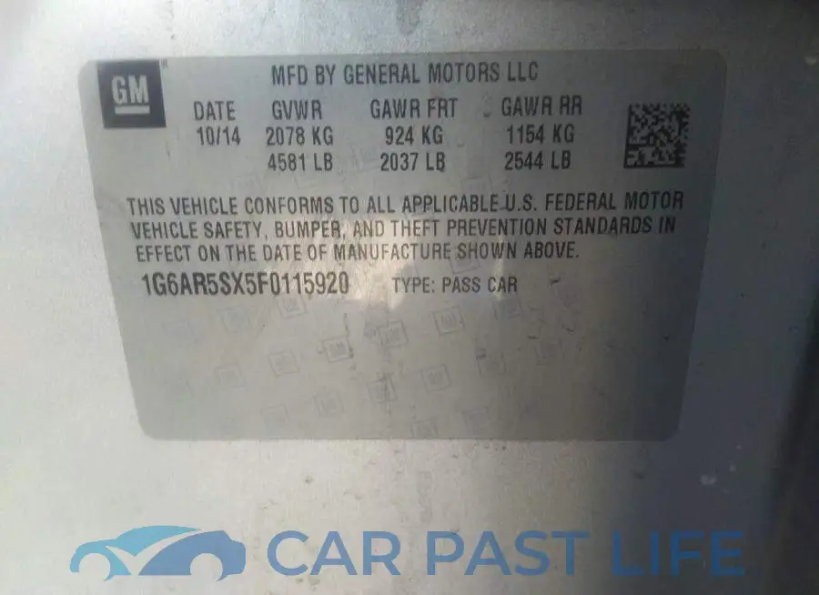 1G6AR5SX5F0115920# 9