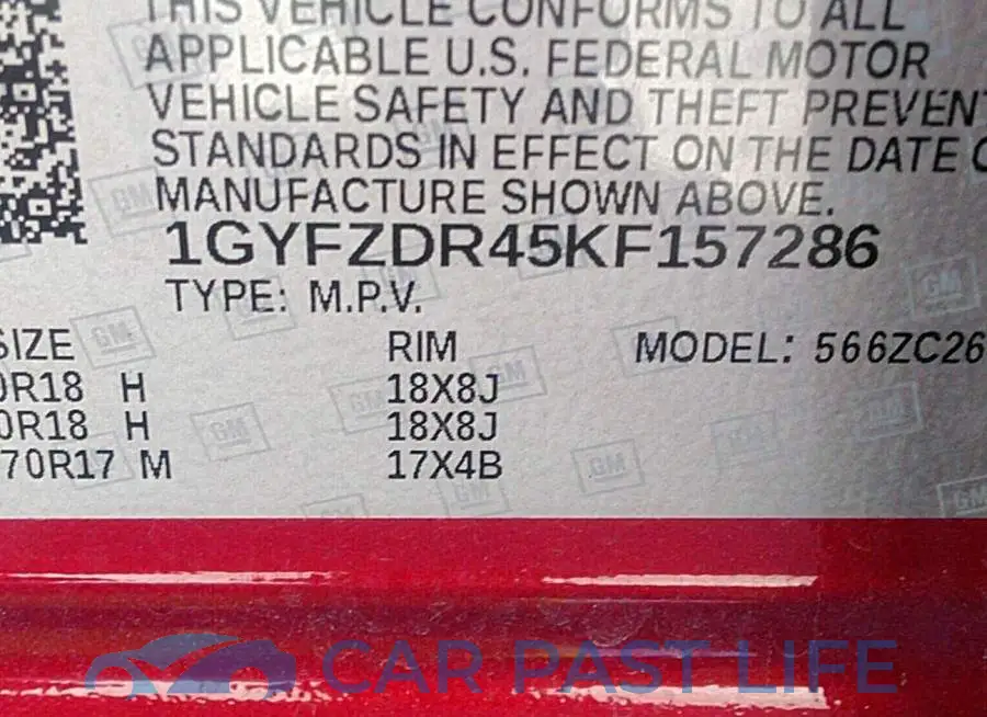 1GYFZDR45KF157286# 9