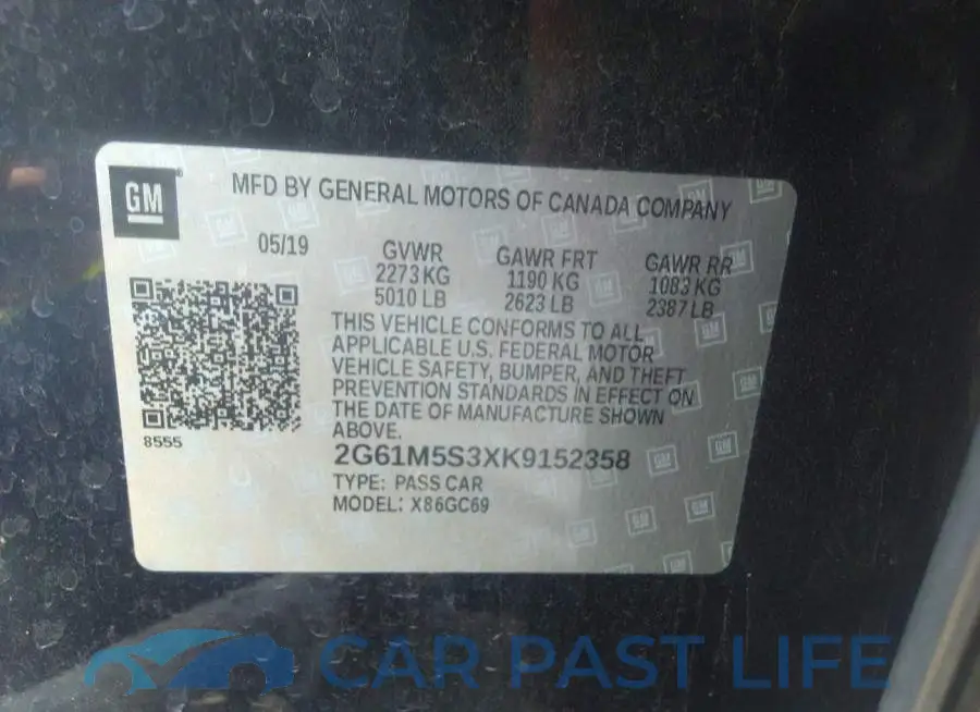 2G61M5S3XK9152358# 9