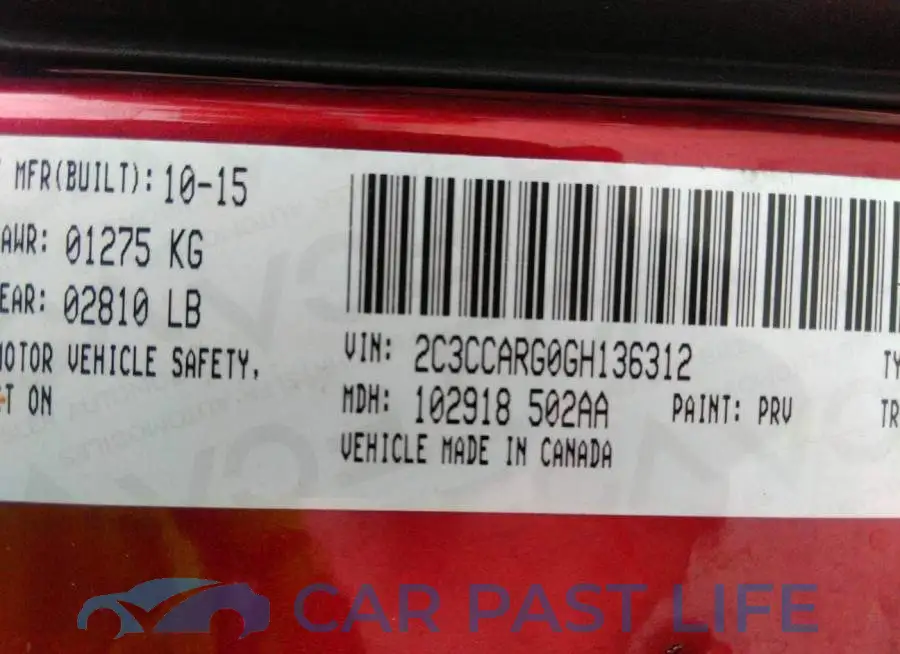 2C3CCARG0GH136312# 9