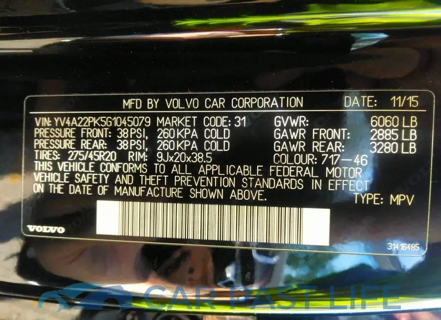 YV4A22PK5G1045079# 9