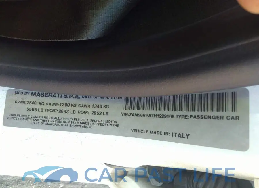 ZAM56RPA7H1229106# 9