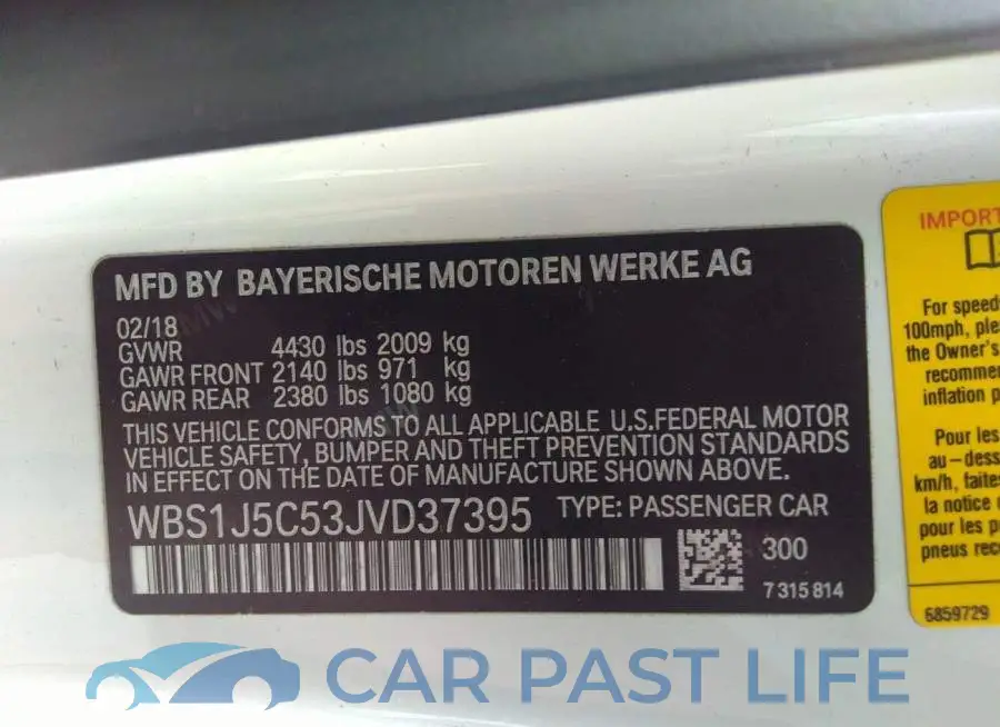 WBS1J5C53JVD37395# 9