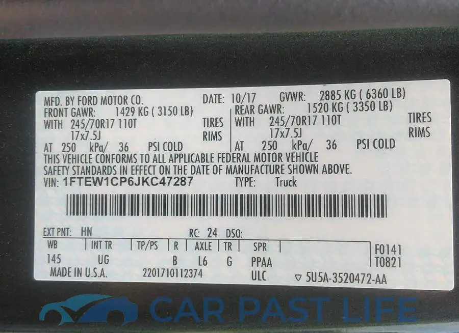 1FTEW1CP6JKC47287# 9