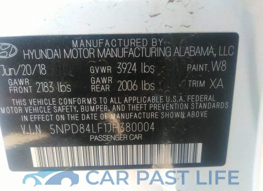 5NPD84LF1JH380004# 9