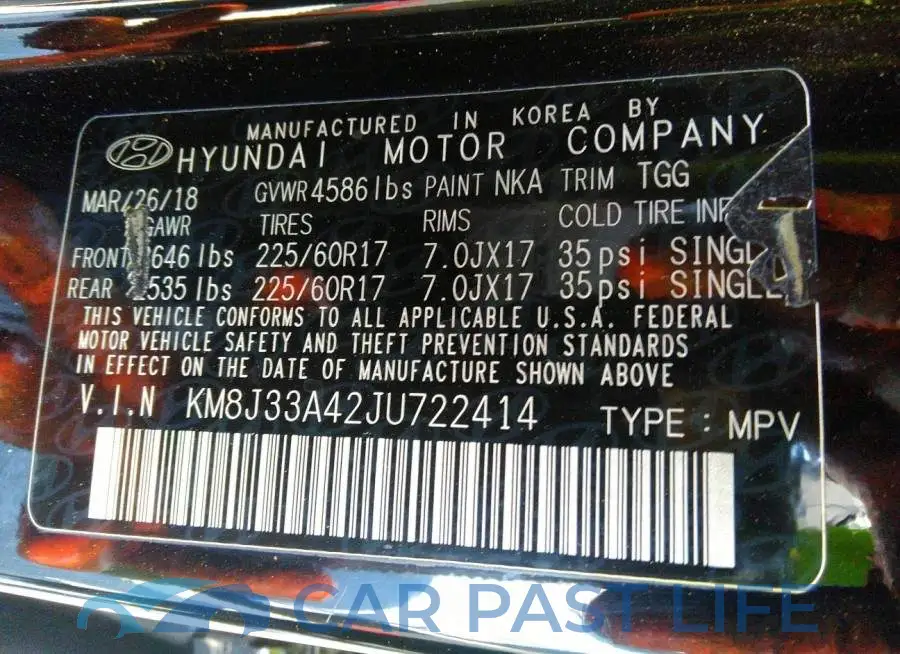KM8J33A42JU722414# 9