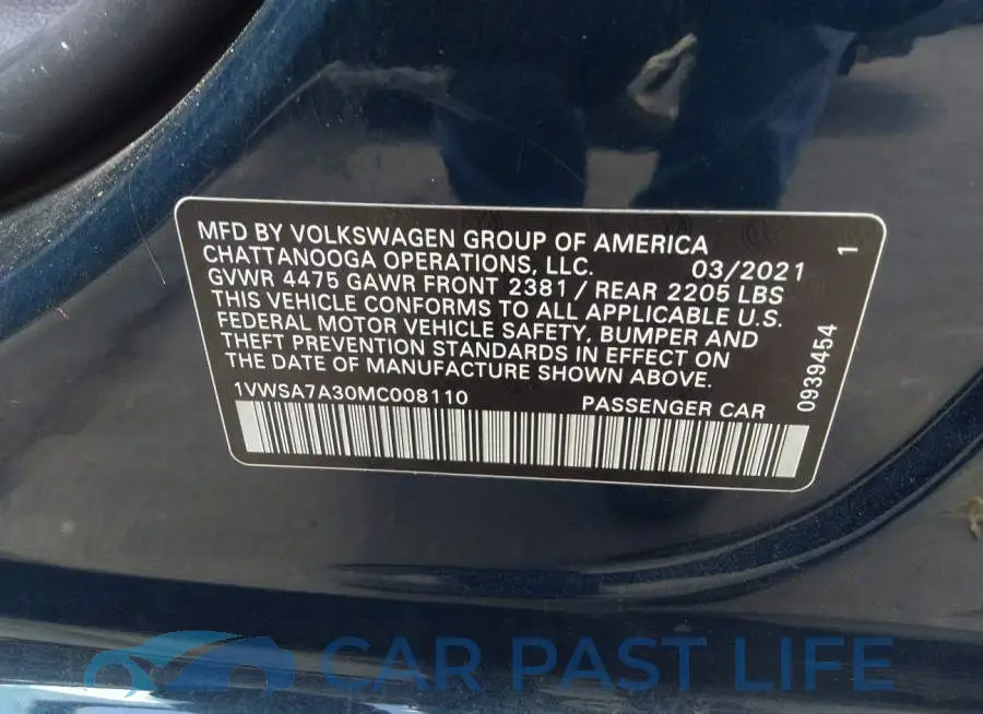 1VWSA7A30MC008110# 9
