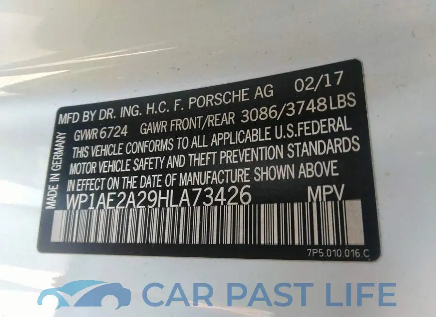 WP1AE2A29HLA73426# 9