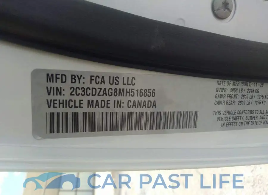 2C3CDZAG8MH516856# 9