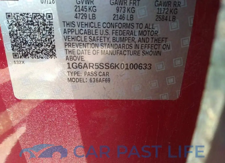 1G6AR5SS6K0100633# 9