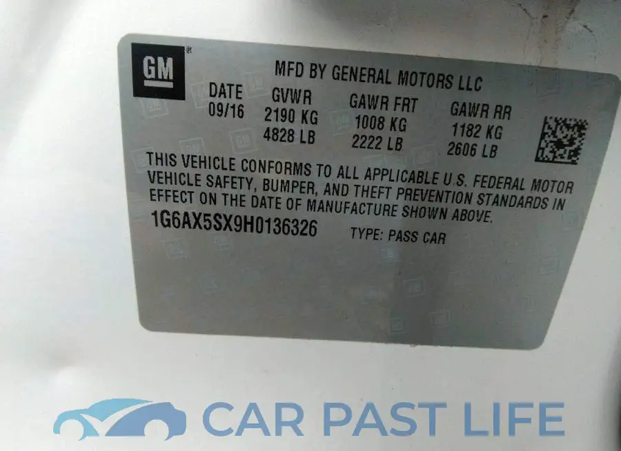 1G6AX5SX9H0136326# 9