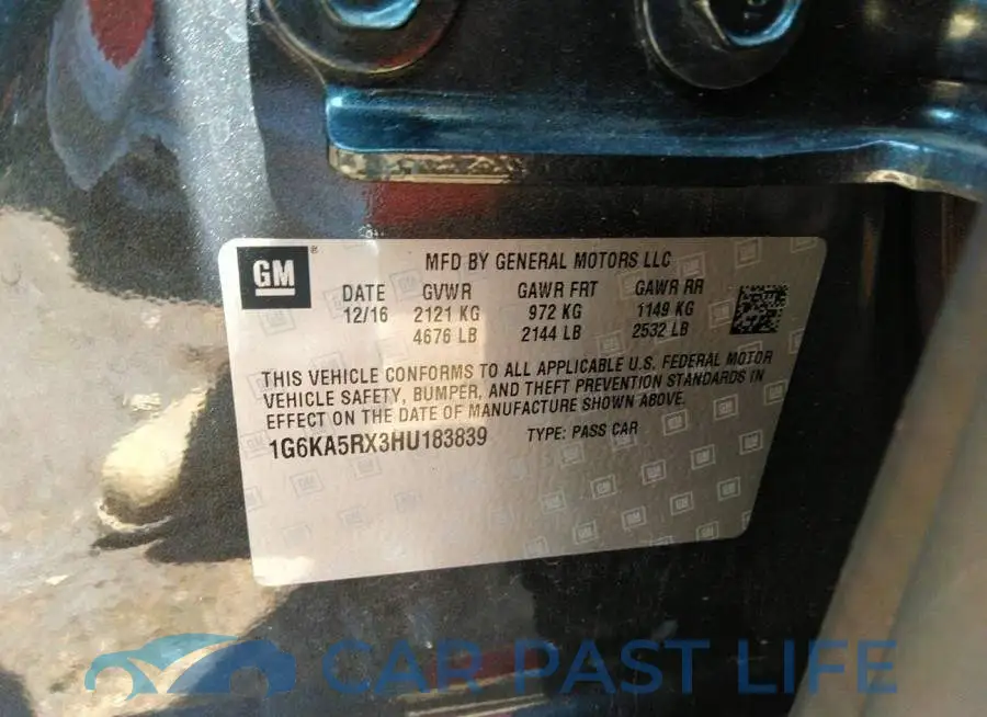 1G6KA5RX3HU183839# 9