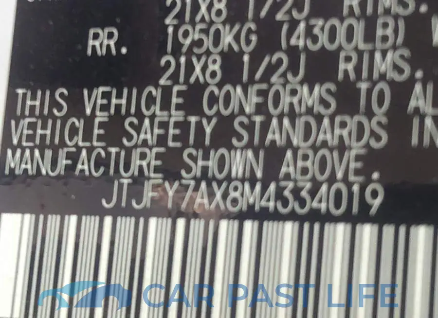JTJFY7AX8M4334019# 9