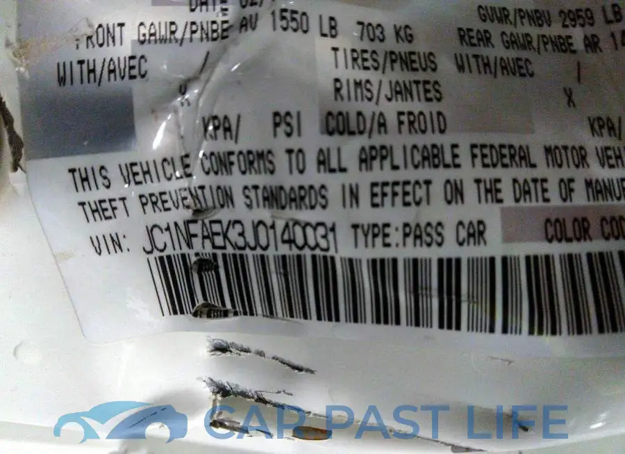 JC1NFAEK3J0140031# 9