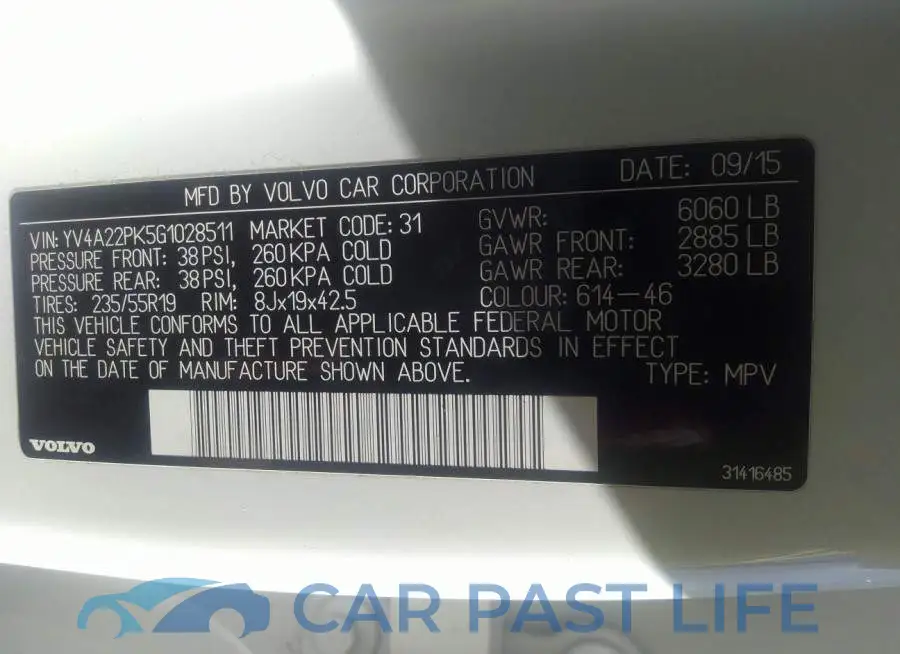 YV4A22PK5G1028511# 9