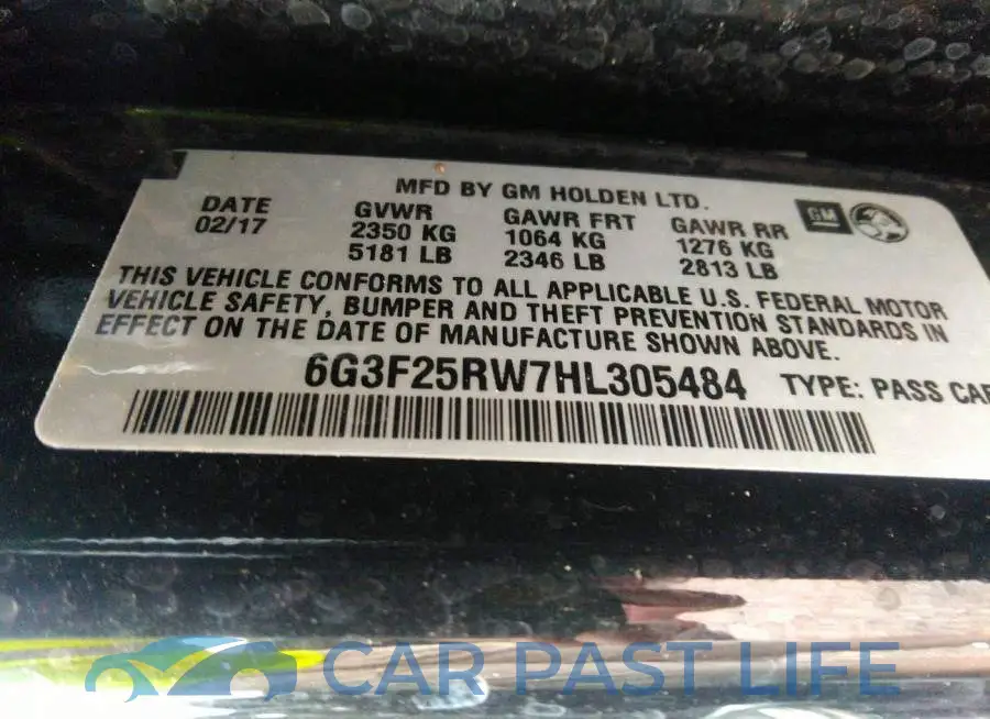 6G3F25RW7HL305484# 9
